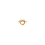 Jane Kønig Big Tied Heart Stud Orecchino Singolo Argento Dorato BTHS-AW25-G