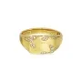 Jane Kønig Iced Signet Anello Argento Dorato EBISR-XJK23-G