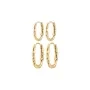 Pilgrim SENSE hoop earrings, 2-in-1 set Orecchini Ottone Dorato 132542053