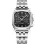 Orologio Carl Pique Carré Chrono CP0025 con quadrante Nero, cassa da 39 mm di diametro e Cinturino in metallo in Argento