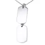 Auxere Double Dog Tag Collana Acciaio Inossidabile KXD0281