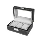 Ditur Scatola per orologi 3 orologi Nero Pelle sintetica KXD0521