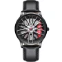 Orologio Kensington Racing K0021 con quadrante Nero, cassa da 43 mm di diametro e Cinturino in pelle in Nero
