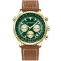 Orologio Studsgaard Aviator S0003 con quadrante Verde, cassa da 44 mm di diametro e Cinturino in pelle in Marrone