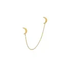 Jane Kønig Double Half Moon NO. 2 chain stud Orecchino Singolo Acciaio inossidabile dorato DHMC-AW26-SS-G