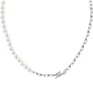 Karl Lagerfeld Pearl Collana Acciaio Inossidabile KLAYR03