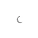 Jane Kønig Big Half Moon Orecchino Singolo Argento JKBHMSF18-S