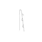 Jane Kønig Small Half Moon NO. 2 Chain earring Orecchino Singolo Acciaio Inossidabile SHMC-AW26-SS-S