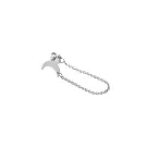 Jane Kønig Single Half Moon NO. 2 Chain Stud Orecchino Singolo Acciaio Inossidabile SHMS-AW26-SS-S